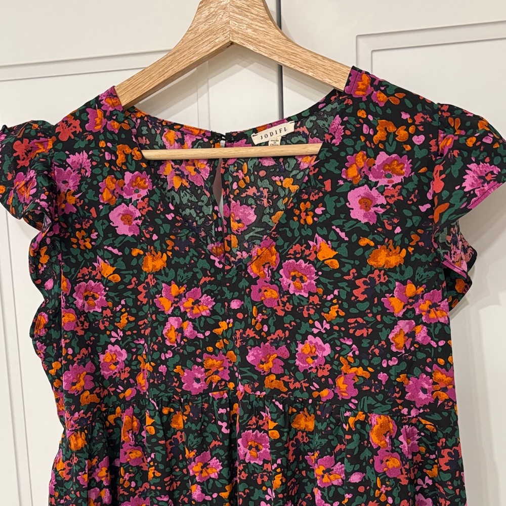 Floral Ruffle Mini Dress - M - Picture 2 of 4
